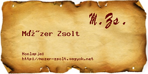 Mózer Zsolt névjegykártya