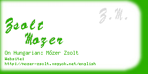 zsolt mozer business card