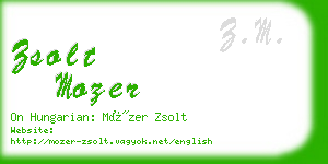 zsolt mozer business card